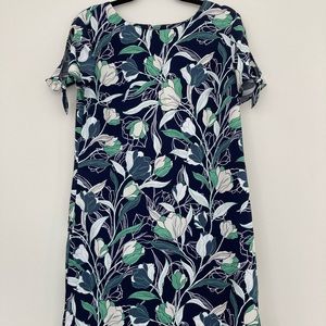 Banana Republic Blue Green Floral Dress